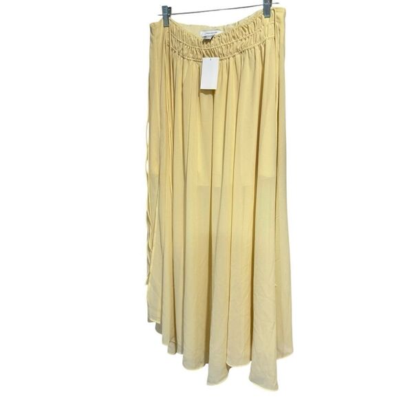 H&M Edition S/S 2025 CHIFFON CIRCLE SKIRT in Pale Yellow - Picture 10 of 11